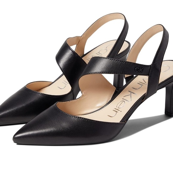 Calvin Klein Shoes - Calvin Klein Larin Strappy Pointed Toe Heel Women’s Sz 9.5 Leather Black